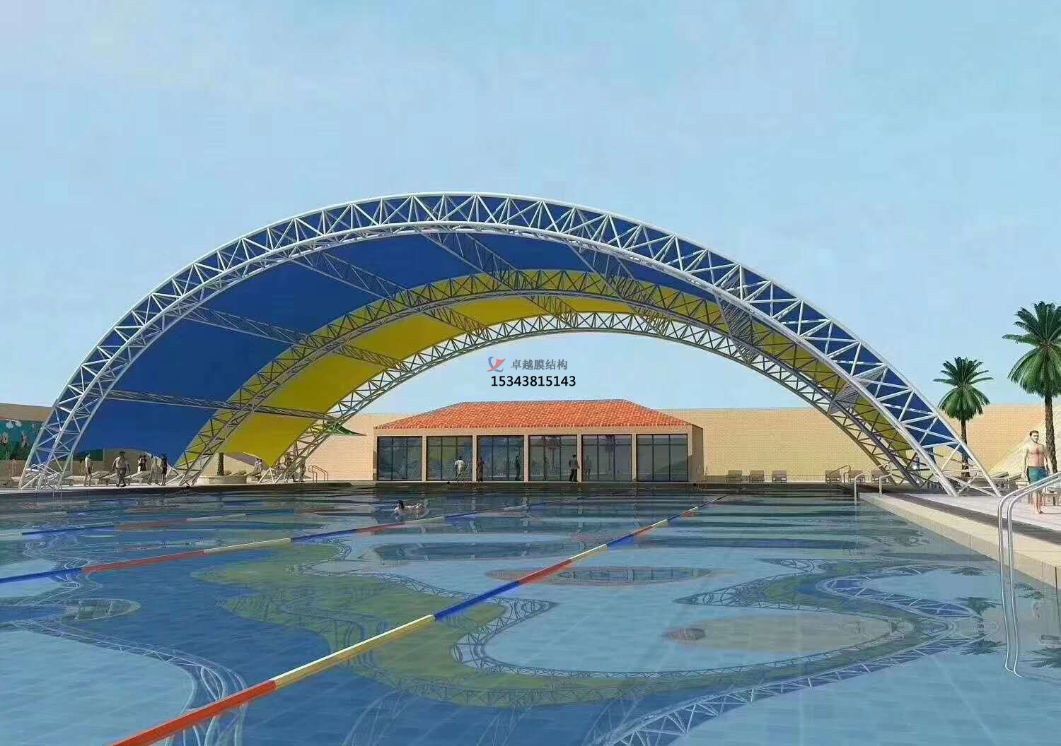 甘南膜結構游樂場/<font color='red'>水上樂園</font>/造浪池/游泳池/兒童樂園遮陽棚廠家【膜結構設計】